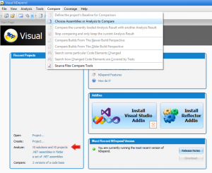 NDepend assemblies comparison 1